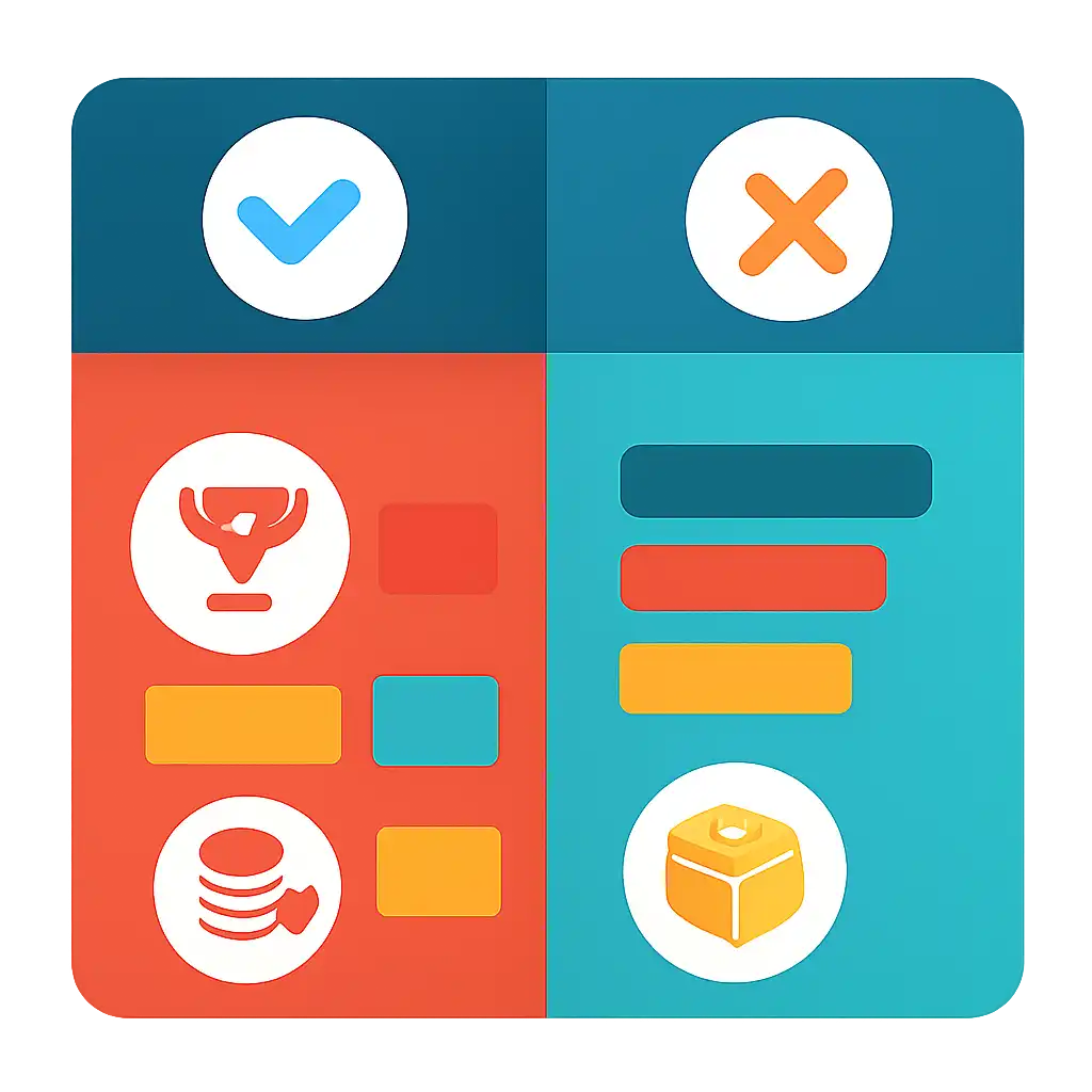 Infographic comparing options using coloured bars and icons only, no text or labels, flat design, 91 Lottery