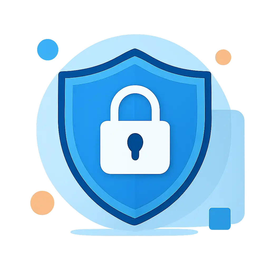Security shield icon with lock: 91 Lottery safety visualization